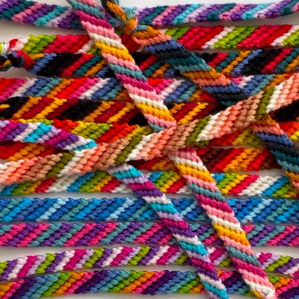 MYSTERY Colorful Woven Friendship Bracelets 2-Pack